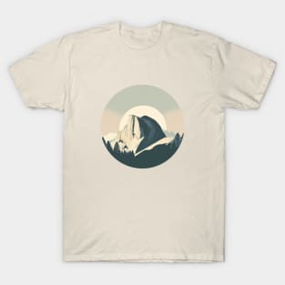 Minimalist Half Dome: Yosemite Adventure T-shirt T-Shirt